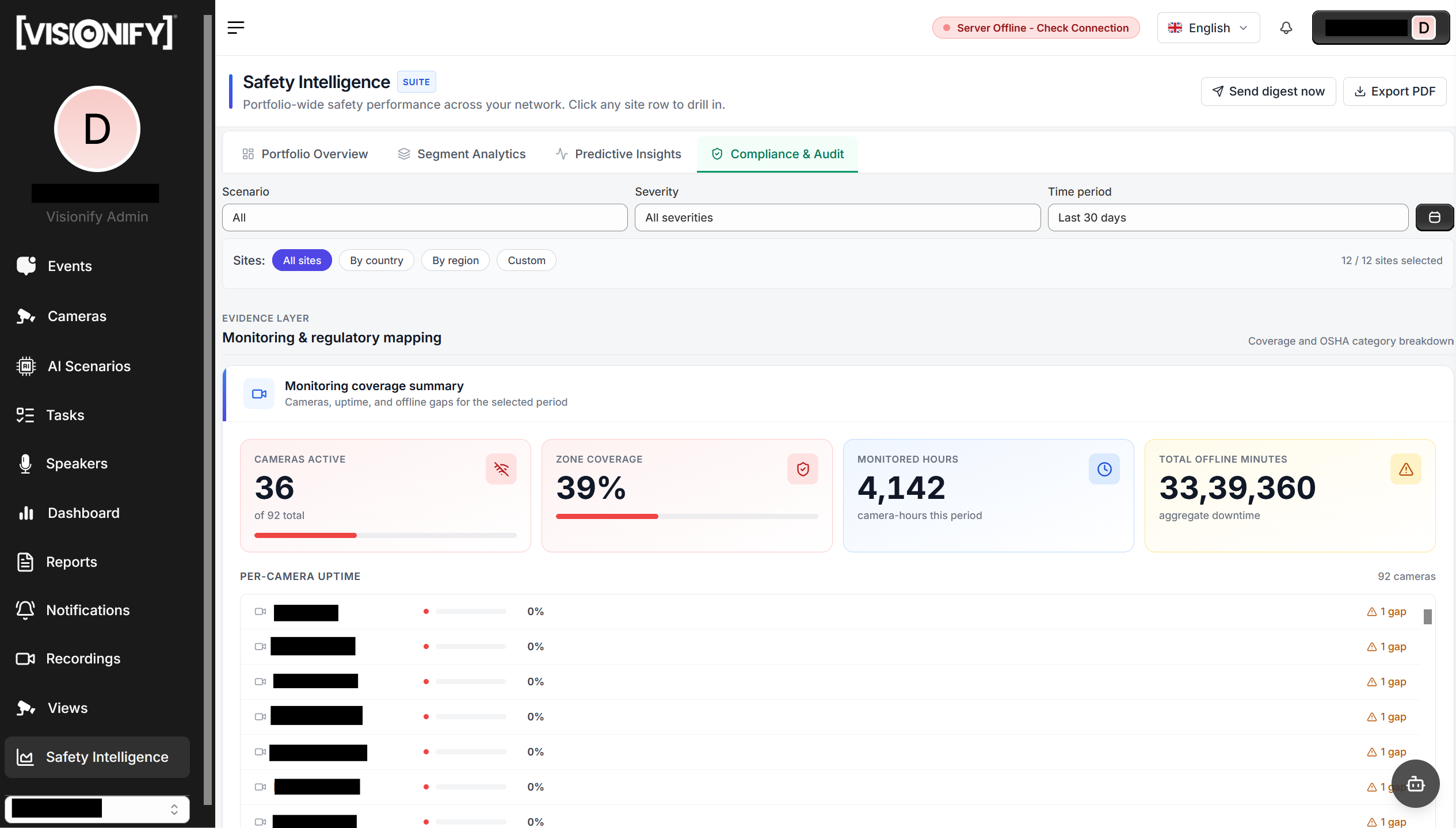 Safety Intelligence Compliance Tab — screenshot pending