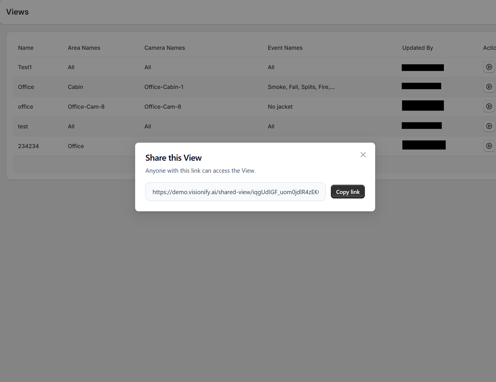 Views Share Feature — screenshot pending